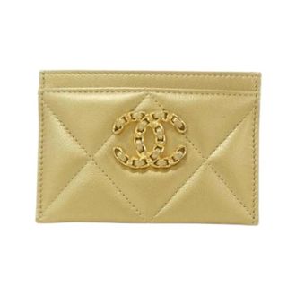 Chanel Pre-owned Wallets, female, Yellow, Size: ONE SIZE Pre-owned Card case