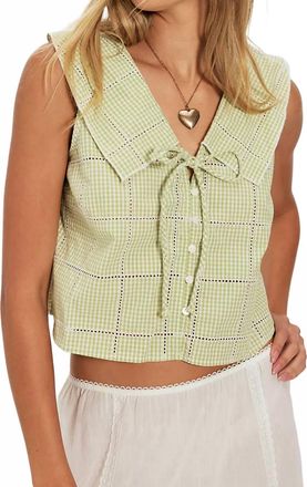 Free People Waiting For Me Top In Green