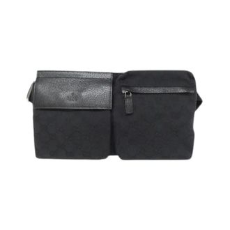 Gucci Pre-owned Belt Bags, unisex, Black, Size: ONE SIZE Pre-owned GG Canvas Fanny Pack