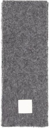 Ami Lange Ribgebreide Sjaal - Heren - Wintersjaals - Grijs - ONE Size - Accessoires