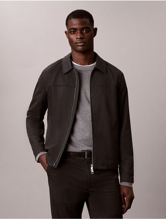 Calvin Klein Mens Melange Wool Blend Shirt Jacket - Grey - 2XL