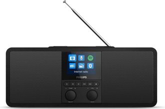 Philips Radio Por Internet R8805/10 Dab+ Radio Con Spotify Connect (bluetooth, Temporizador, Alarma Dual, Panel De Carga Qi Para M&oacute;viles, Usb) Color Negro