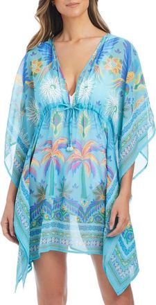 Bleu Rod Beattie Semisheer Cover-Up Caftan in Turq at Nordstrom, Size X-Large