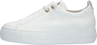 Paul Green Witte Slip-On Sneaker 5017 Platform - Dames - Sneakers - Wit - 42 EU - Leer - Schoenen