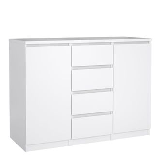 Furniture To Go Naia Sideboard - 4 Drawers 2 Doors in White
