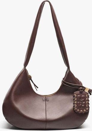 Ganni Brown Medium Hobo Bag