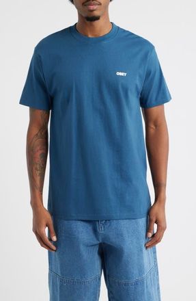 Obey Icon Eye Wreath Cotton Graphic T-Shirt in Harbor Blue at Nordstrom, Size X-Large