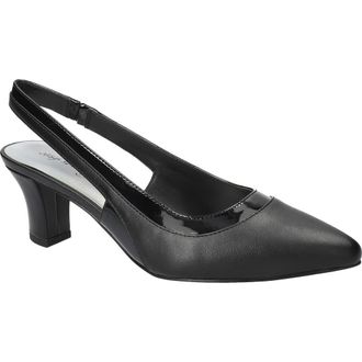 Easy Street Dessa Slingback Pointed Toe Pump in Black-Patent at Nordstrom Rack, Size 7.5