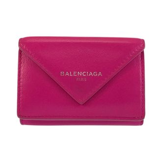 Balenciaga Pink Leather Wallet (Tri-Fold) (Pre-Owned)