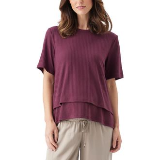 Ripe Mike Rib Nursing Top in Maroon at Nordstrom, Size X-Small Au