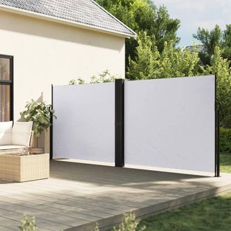 Berkfield Home Retractable Side Awning White 160x1000 cm