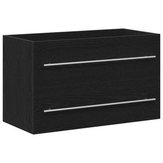 vidaXL Mueble Bajo Fregadero De Roble Negro De 80x38,5x48 Cm, Madera De Ingenier&iacute;a Vidaxl