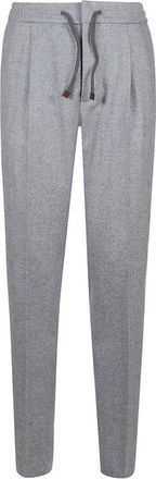 Brunello Cucinelli Gray Tailored Drawstring Trousers, Brand Size 56 (US Size 40)
