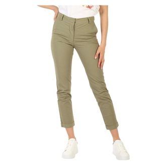 Manila Grace Slim-fit Trousers, female, Green, Size: XS Slim-fit Trousers