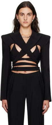 ジャケット MUGLER FW23 VE0291 COAT (23W1VE0291691 1999 BLACK) MUGLER Womens Ve0291 Coat in Black | Size 40 | 23W1VE0291691