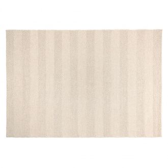 Macabane Alfombra rectangular de lana beige de 200x290 cm