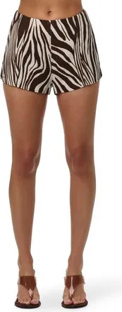 Naked Wardrobe Abstract Animal Print Shorts in Wild Riviera at Nordstrom, Size X-Small