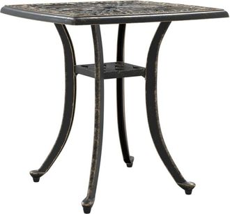 vidaXL Garden Table Bronze 53x53x53 cm Cast Aluminium Vidaxl