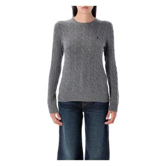 Ralph Lauren Round-neck Knitwear, female, Gray, M, Cable Knit Jumper