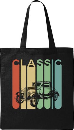 Generic Classic Retro Style Poster Art Natural Ecological Cotton Tote Bag Black
