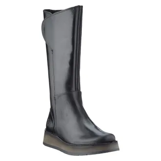 FLY London RHEA042FLY Rug Leather Womens Calf Length Boots - Black - Size:UK 4