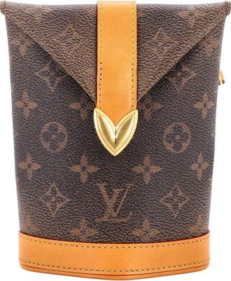 Louis Vuitton Brown Monogram Dust Leather Envelope Pouch (Authentic Pre-Loved)