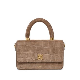 Amiri Croc-effect Suede Cross Body Bag