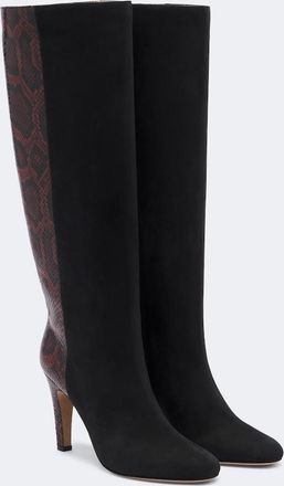 Ferragamo Botas altas de ante y piel