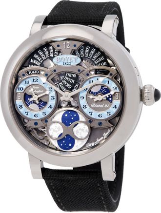 Bovet The Recital 27 Hand Wind Blue Dial Mens Watch R270014