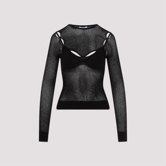 Off-white Net Arrow Bralette Top