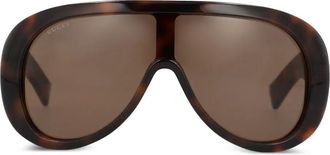 Gucci Zonnebril met logodetail - Bruin