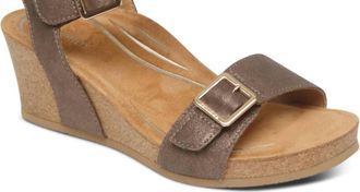Aetrex Womens Lexa Wedge Sandal In Bronze