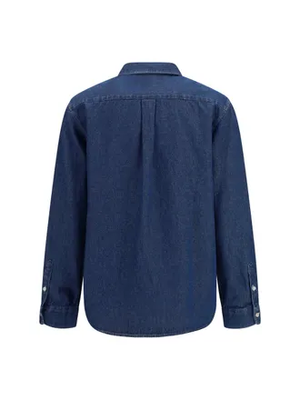 Deperlu Womens Cotton Shirt Denim