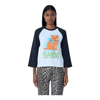 Ganni Mujer, Camisetas, Multicolor, Talla: L