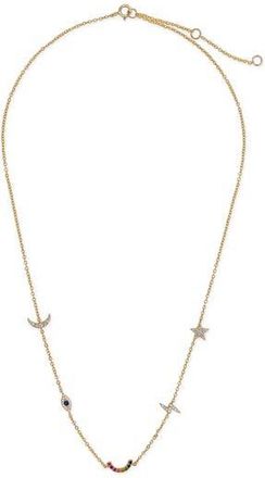 Sterling Forever Lucky Charm Station Necklace in Gold at Nordstrom Rack