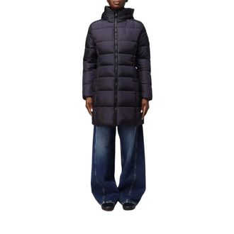 Save The Duck Taylor Long Coat - Dames - Mantels - Zwart - Maat: S Leer