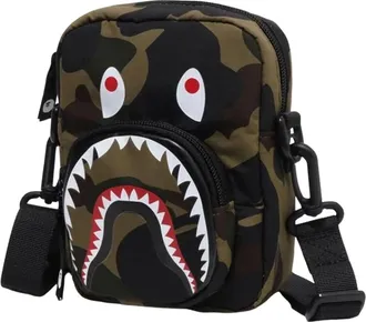 A Bathing Ape 1St Camo Shark Mini Bag Green 1L30-190-021-GRN