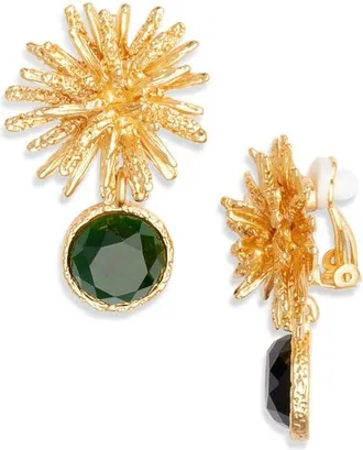 Karine Sultan Starburst Clip-On Drop Earrings in Gold at Nordstrom