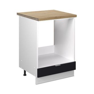 Vicco Armario Para Horno Empotrado Fame-line, Rayas Negras, 60 Cm, Et Roble