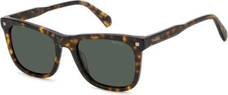 Polaroid Havana Groen Gepolariseerde Zonnebril - unisex - Zonnebrillen - Bruin - 53 MM - Accessoires