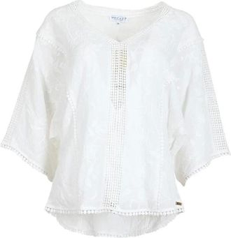 Maicazz Overhemden, Dames, Wit, M, Offwhite NIDA-Top, veelzijdig en tijdloos