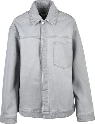 Bottega Veneta Dames, Jassen, Grijs, Maat: XS Denim