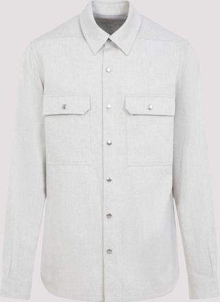 Rick Owens Grey Cotton Shirt