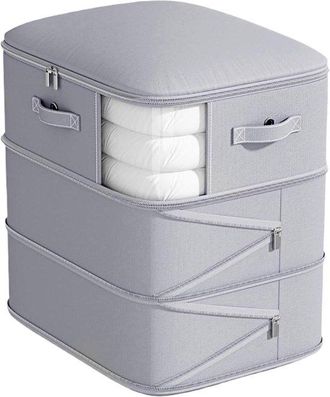 OEM Compartimentos Para Guardar Edredones, Tejido Resistente A La Humedad, 26,4 Cm De Largo X 21,7 Cm De Ancho X 4,8 Cm De Alto, Gris