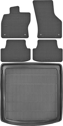 OEM Juego De Alfombrillas De Goma Para Coche Y Maletero Para Seat Le&oacute;n Iii St/kombi (2013-2020)