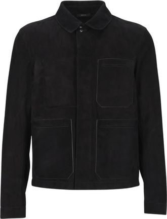 Tom Ford Suede Jacket - Heren - Leren en Su&egrave;de Jassen - Zwart - L - Su&egrave;de - Jassen