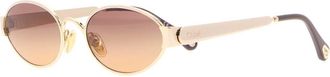 Chlo&eacute; Gold Metal Holly Sunglasses