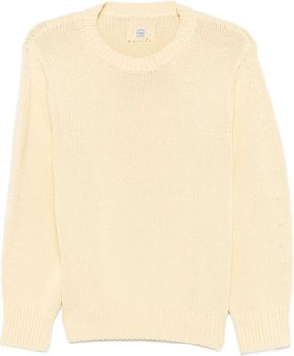 Toteme Beige Knitted Crew Neck Sweater