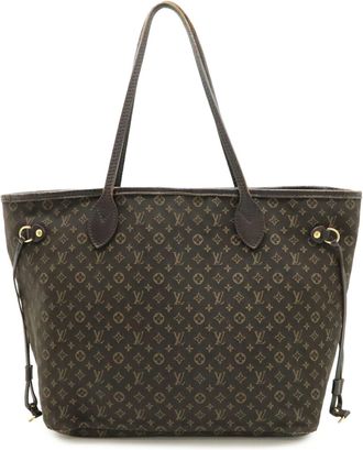 Louis Vuitton Monogram Idylle Fusain Canvas Leather Shoulder Bag Tote Bag (Pre-Owned)