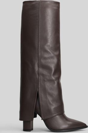 Gis&egrave;l moir&egrave; Teddy High Heels Boots